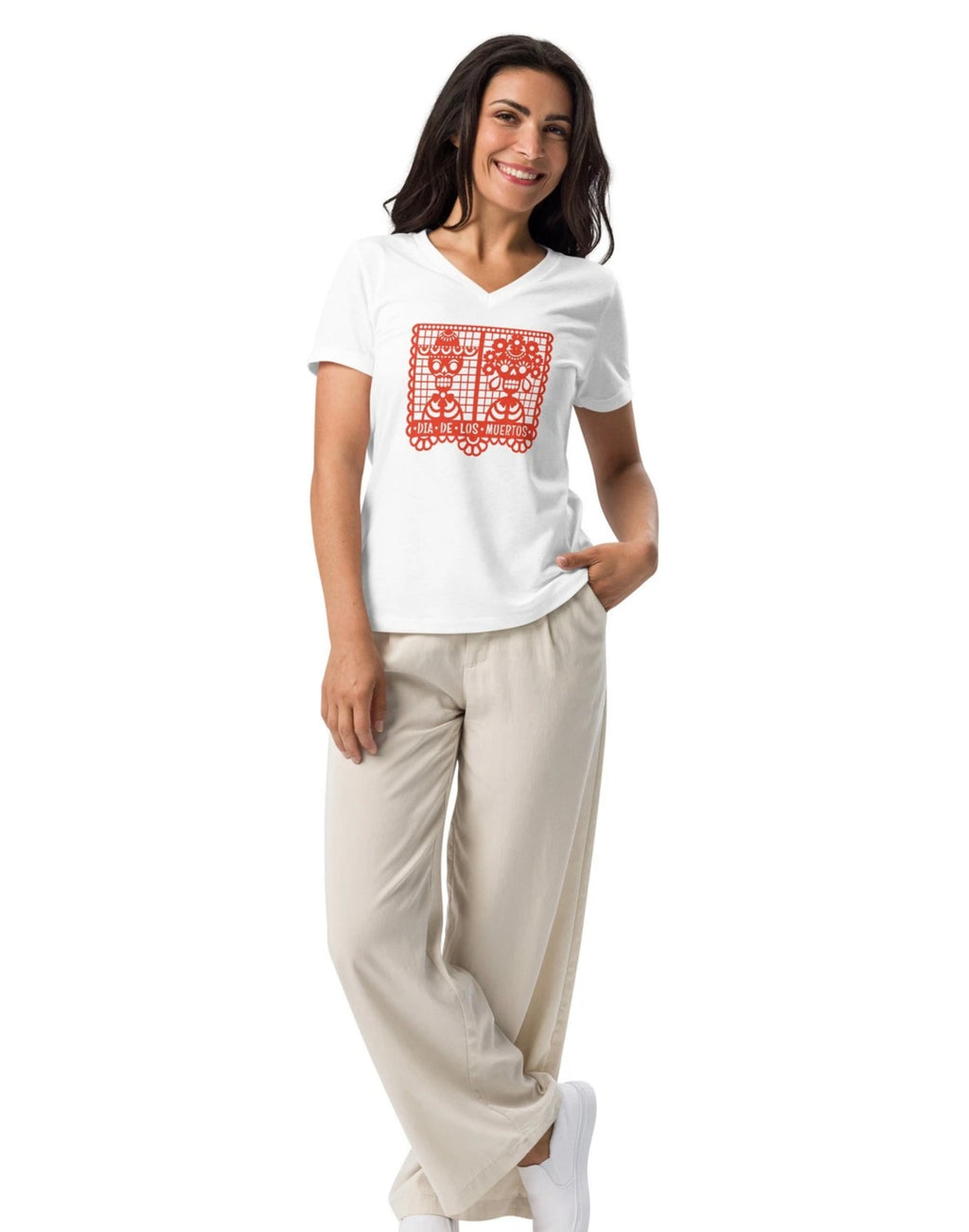 Dia de Los Muertos Women’s relaxed v-neck t-shirt